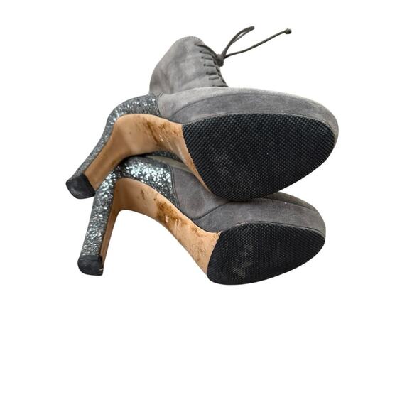 Boots Miu Miu Grey size 39 EU in Suede ( US 8) - Picture 11 of 15